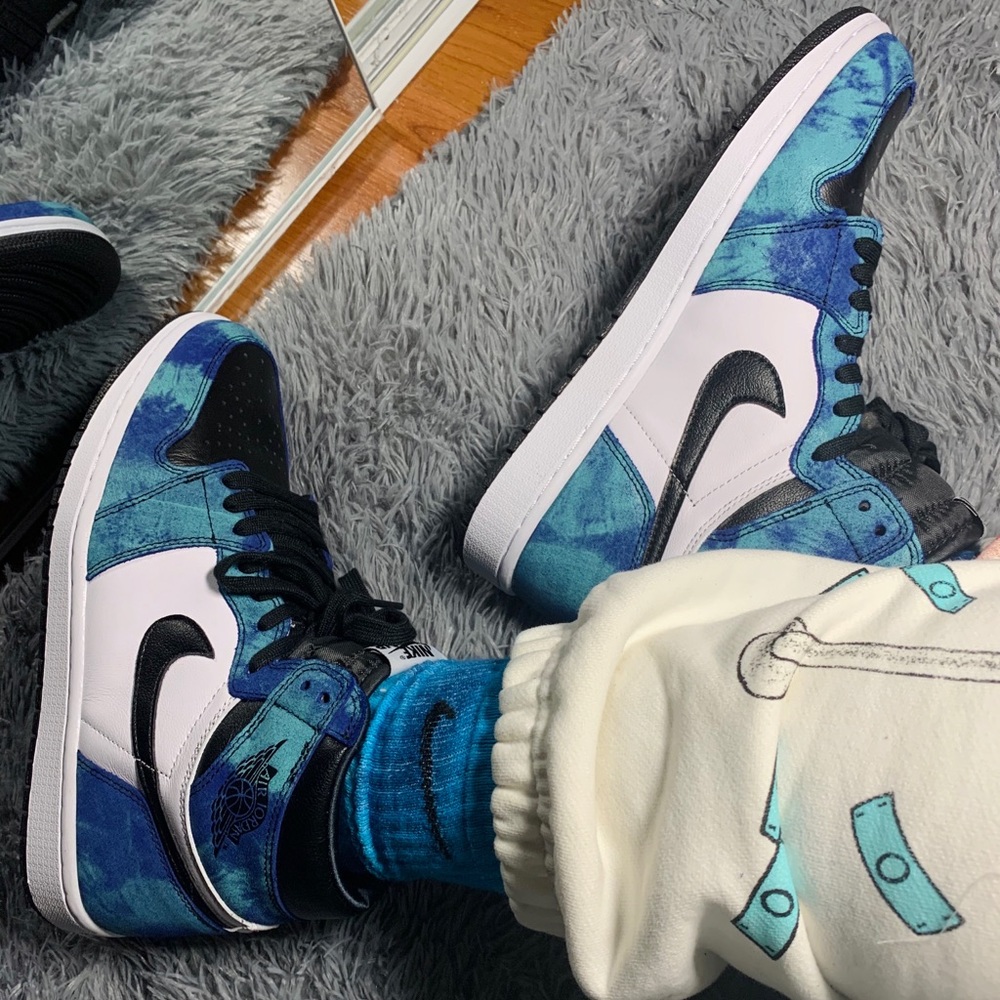 Tie dye Jordan 1s